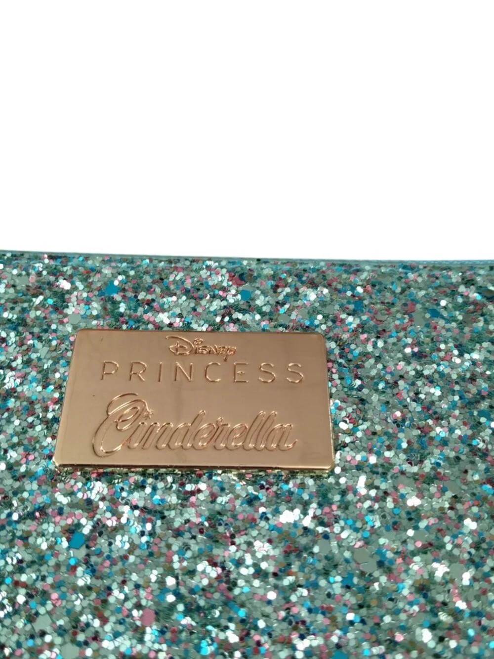 Disney Princess Cinderella X Sigma Makeup Bag Blue Sparkly Glitter Pouch